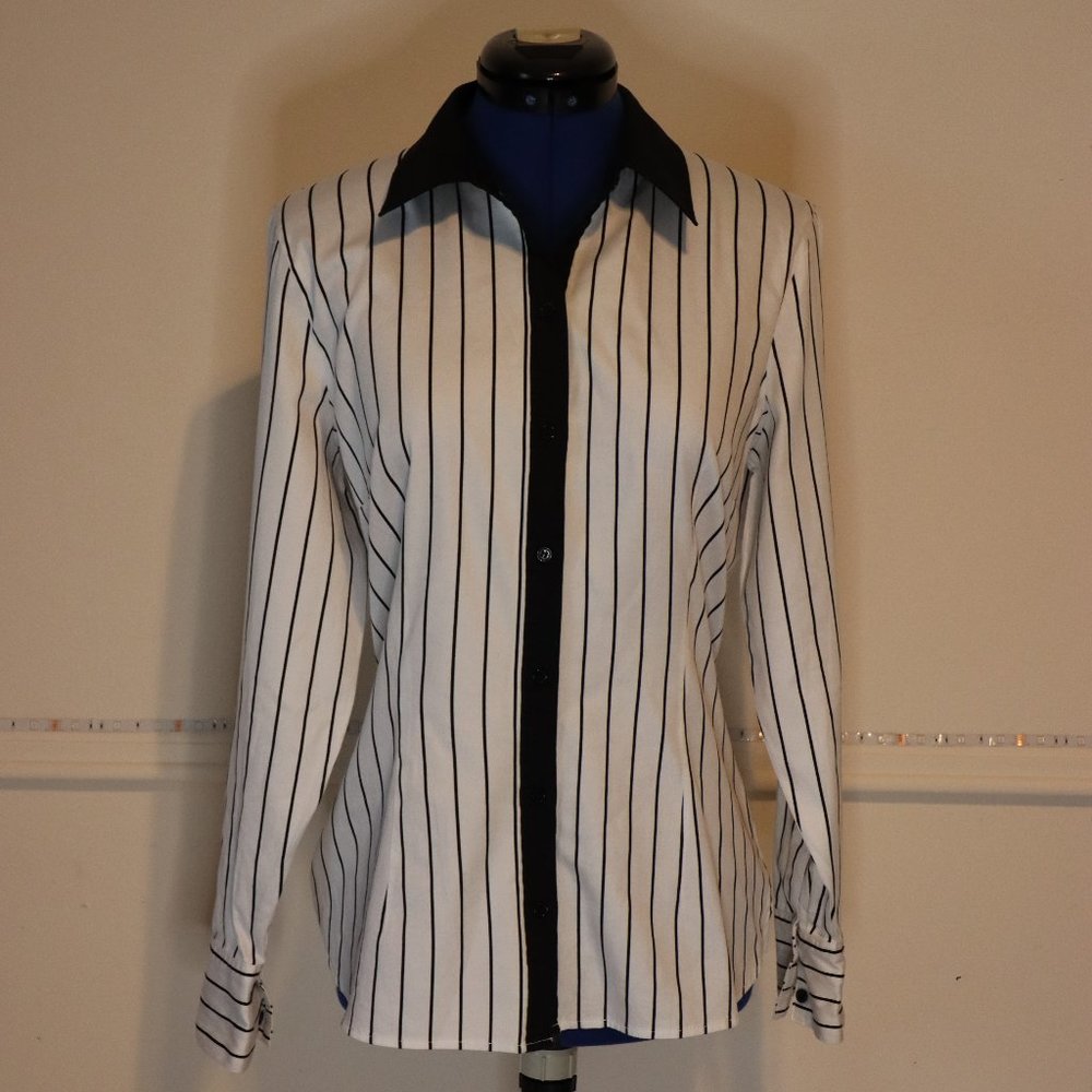 7th Avenue pin stripe button down shirt